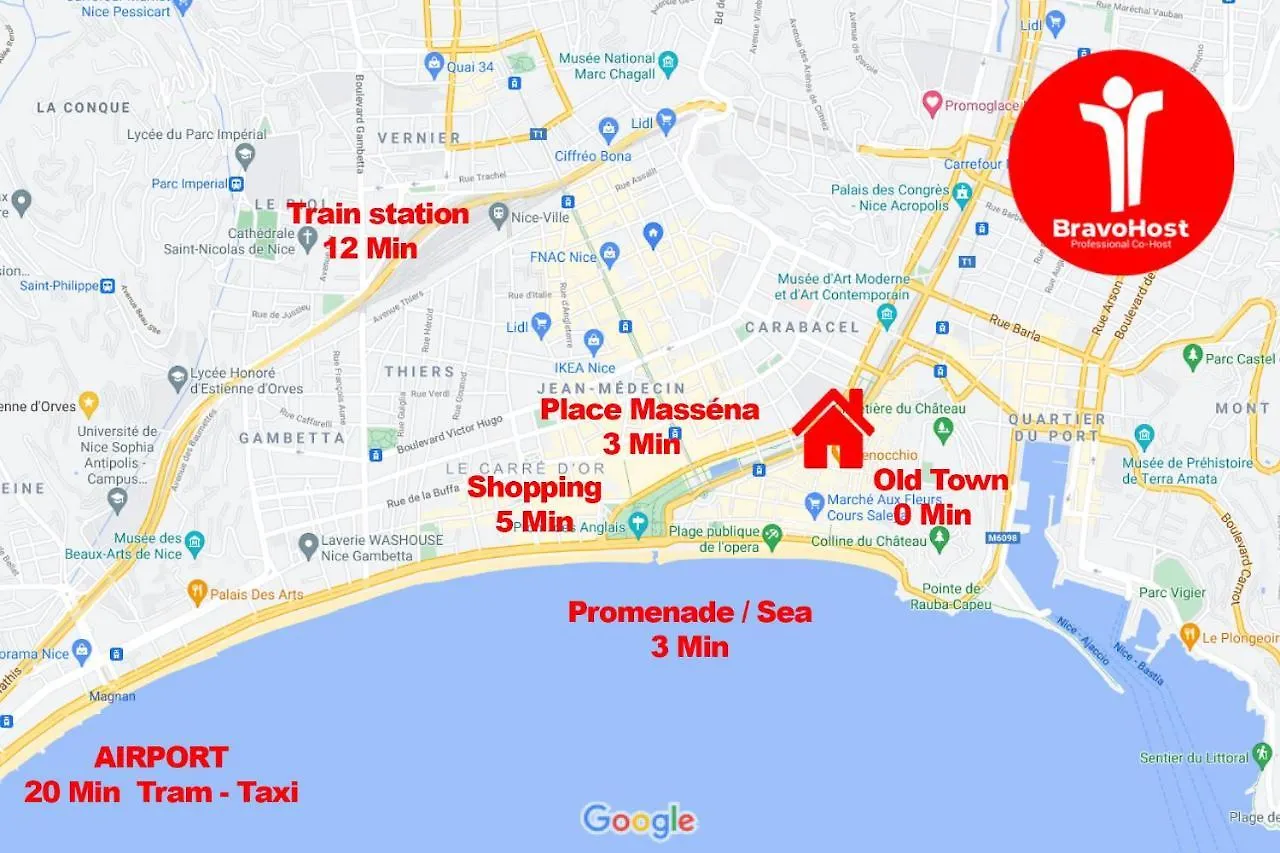 Old Town- 4 Pers, Vieux Nice, Ac, Wifi Apartment Nice